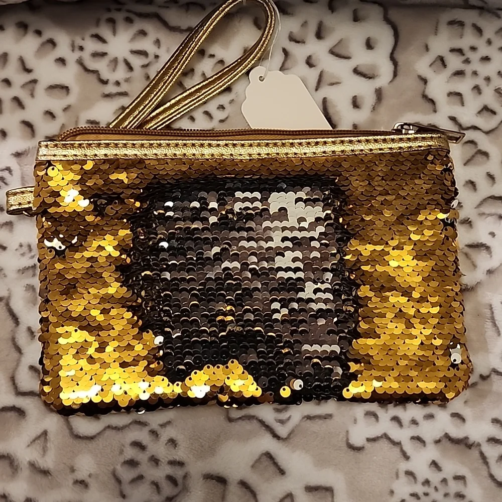 NWOT Gold sequence wristlet - Picture 2 of 3